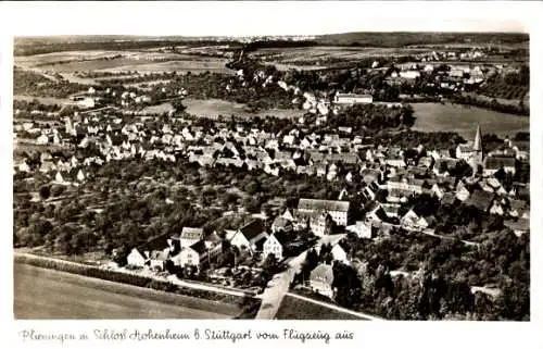 Ak Plieningen Stuttgart in Württemberg, Schloss Hohenheim, Fliegeraufnahme