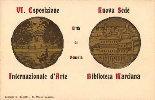 Ak Venezia Venedig Veneto, VI Esposizione Internationale d'Arte, Biblioteca Marciana