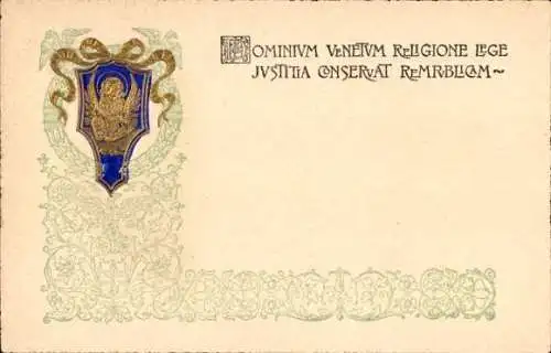Präge Litho Venezia Venedig Veneto, Dominium venetum religione lege justitia