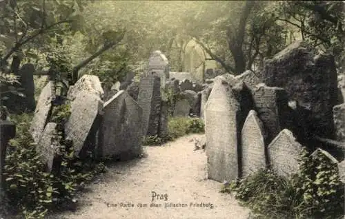 Judaika Ak Praha Prag, Alter jüdischer Friedhof