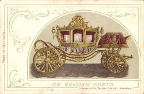Ak De Gouden Koets, goldene Kutsche des niederländischen Königshauses