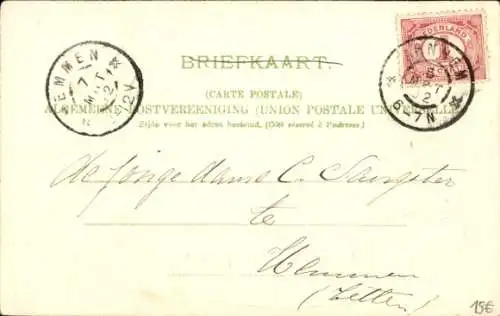 Präge Muschel Litho Arnhem Gelderland Niederlande, Lauwersgracht