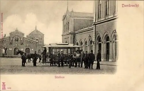 Ak Dordrecht Südholland Niederlande, Bahnhof