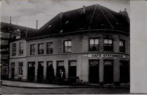 Ak Zutphen Gelderland, Café Stationzicht, Restaurant