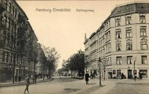 Ak Hamburg Eimsbüttel, Stellingerweg, Straßenansicht, Gastwirtschaft