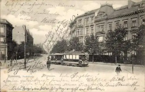 Ak Hamburg Hohenfelde, Buchtstraße, Straßenbahn