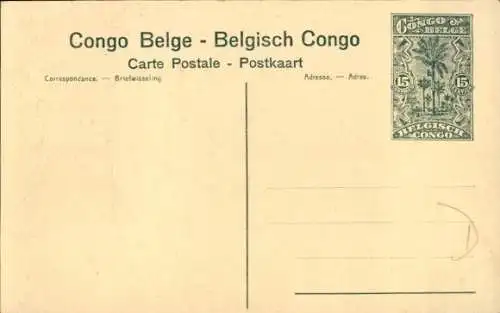 Ganzsachen Ak Boma Congo Belge DR Kongo Zaire, Soldatenlager