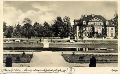 Ak Nowa Sól Neusalz an der Oder Schlesien, Stadtpark an der Bahnhofstraße