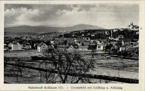 Ak Kelkheim im Taunus, Totalansicht, Feldberg, Altkönig