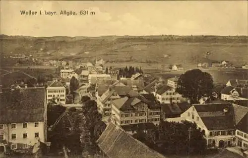 Ak Weiler Simmerberg im Allgäu, Totalansicht