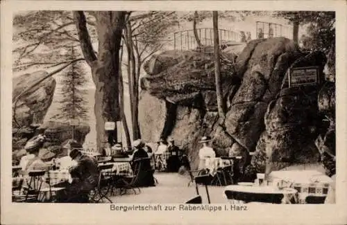 Ak Bad Harzburg am Harz, Bergwirtschaft zur Rabenklippe