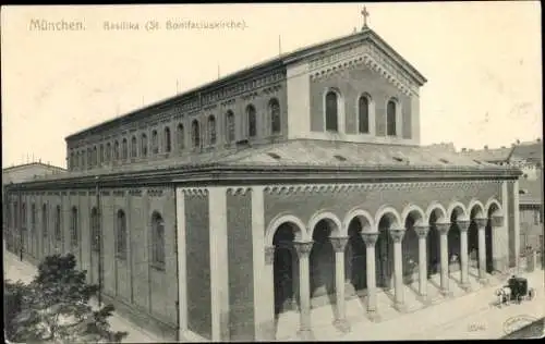 Ak München, Basilika, St. Bonifaciuskirche