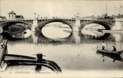 Ak Compiègne Oise, Neue Brücke