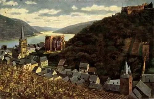 Künstler Ak Hoffmann, H., Bacharach am Rhein, St. Peter Kirche, Wernerkapelle