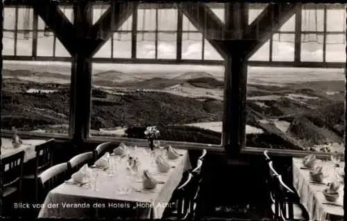 Ak Adenau Eifel, Hotel Hohe Acht, Panorama, Blick von der Veranda