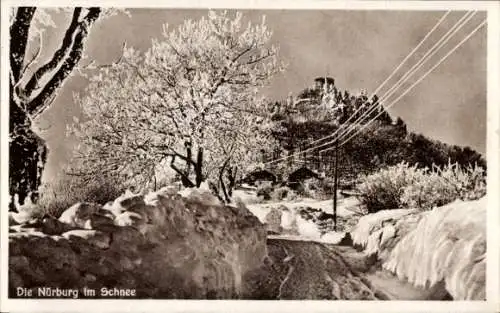 Ak Nürburg in der Eifel, Nürburg, Winteransicht