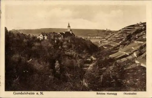 Ak Gundelsheim am Neckar Württemberg, Schloss Hornegg, Nordseite