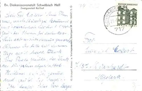 Ak Schwäbisch Hall in Württemberg, Diakonissenanstalt, Zweiganstalt Rollhof