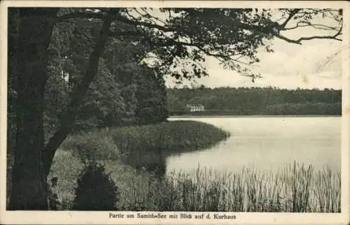 Ak Biesenthal in der Mark, Samith-See, Teilansicht, Kurhaus