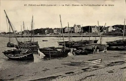 Ak Piriac Loire Atlantique, Le Port, Chalets du Port-du-Boucher et de Grain