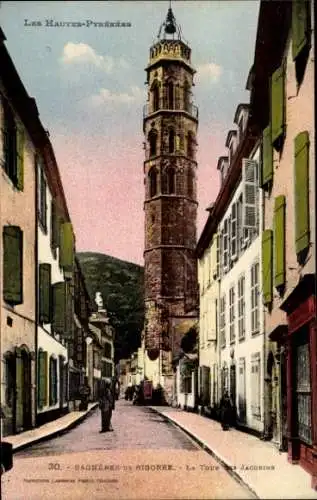 Ak Bagnères de Bigorre Hautes Pyrénées, Tour des Jacobins