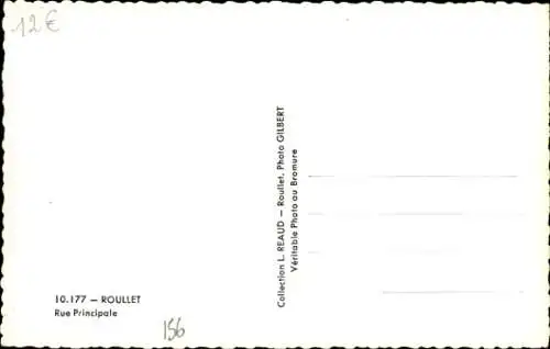 Ak Roullet Charente, Rue Principale