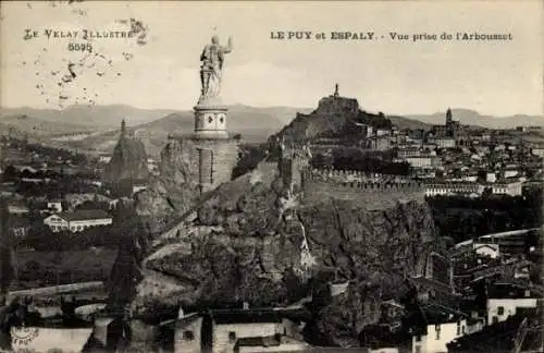 Ak Espaly Saint Marcel Le Puy en Velay Haute Loire, Vue prise de l'Arbousset