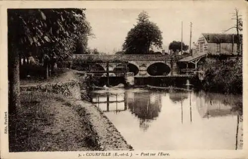 Ak Courville Eure et Loir, Pont sur l'Eure