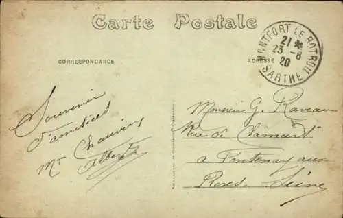 Ak Montfort le Rotrou Sarthe, Schloss