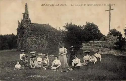 Ak Roôcourt la Côte Haute Marne, Chapelle de Sainte Bologne, Calvaire