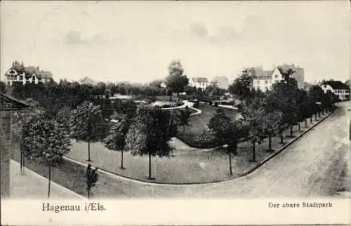 Ak Haguenau Hagenau im Elsass Bas Rhin, Oberer Stadtpark