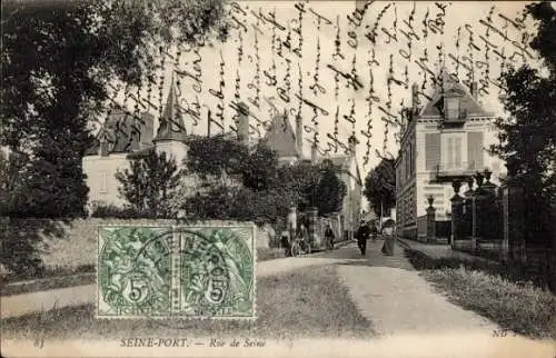 Ak Seine Port Seine et Marne, Rue de Seine