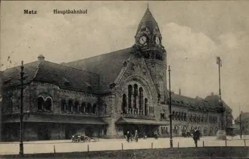 Ak Metz Moselle, Hauptbahnhof