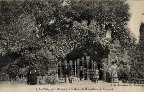 Ak Paimpont Ille et Vilaine, Grotte Notre-Dame