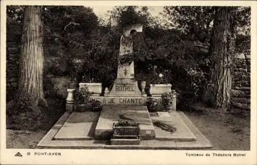 Ak Pont Aven Finistère, Tombeau de Theodore Botrel