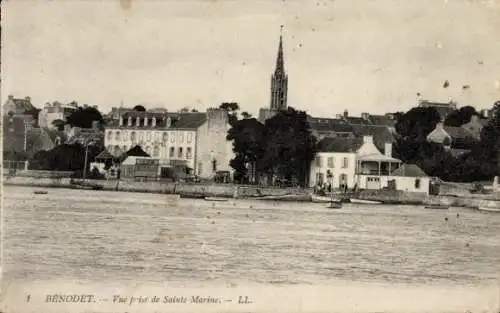 Ak Bénodet Finistère, Vue prise de Sainte Marine