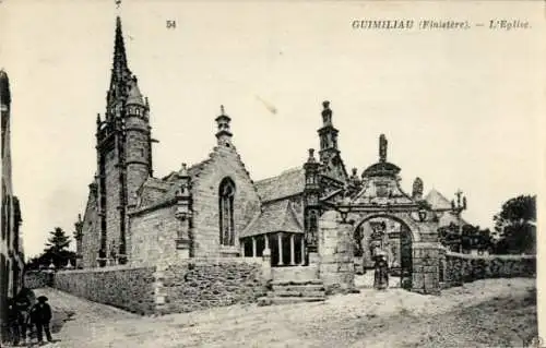 Ak Guimiliau Finistère, Kirche