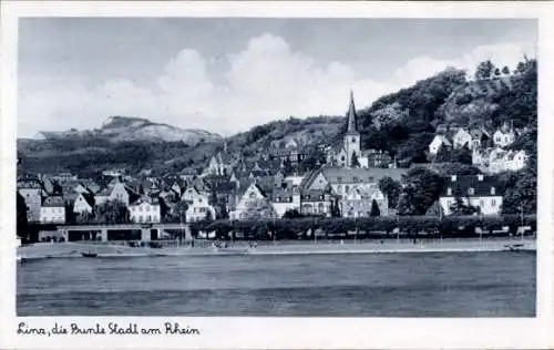 Ak Linz am Rhein, Totalansicht, Kirche