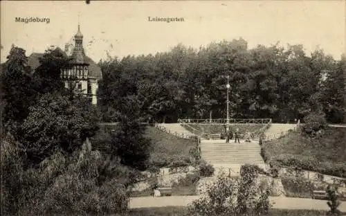 Ak Magdeburg an der Elbe, Luisengarten