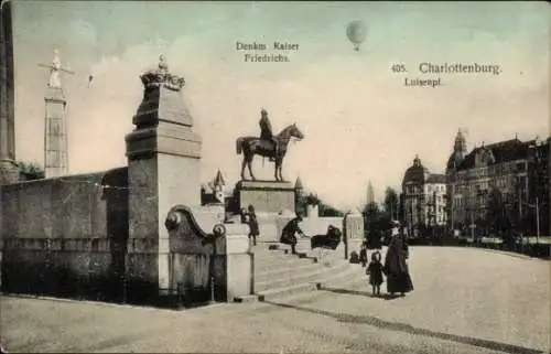 Ak Berlin Charlottenburg, Denkmal Kaiser Friedrich, Luisenplatz