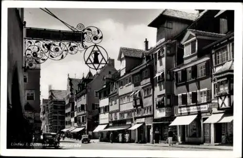 Ak Lindau im Bodensee Schwaben, Hauptstraße, Gasthaus zum Süntzen, Bäckerei, Friseur