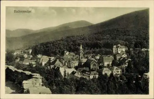 Ak Badenweiler im Schwarzwald, Teilansicht, Kirche