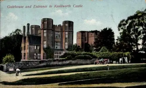Ak Kenilworth Warwickshire England, Gatehouse and Entrance to Kenilworth Castle