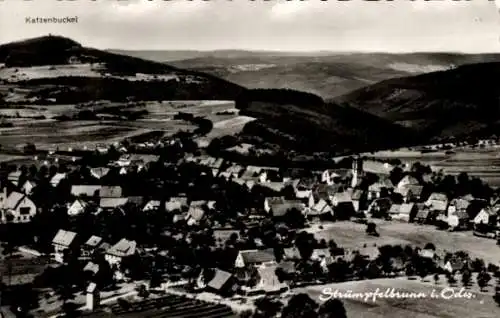 Ak Strümpfelbrunn Waldbrunn Odenwald, Gesamtansicht, Katzenbuckel