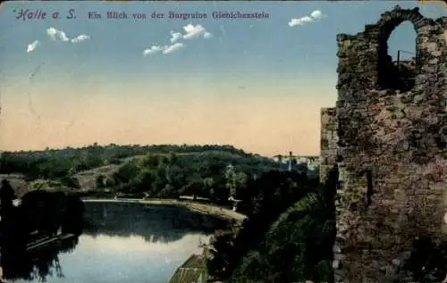 Ak Halle an der Saale, Burgruine Giebichenstein