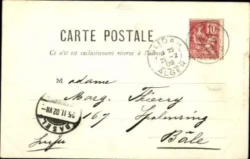 Ak Blida Algerien, Rue Denfort-Rochereau