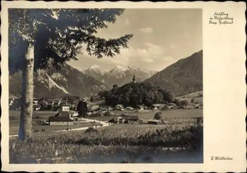 Ak Ruhpolding in Oberbayern, Teilansicht