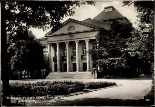 Ak Nordhausen am Harz, tausendjährige Stadt, Stadttheater