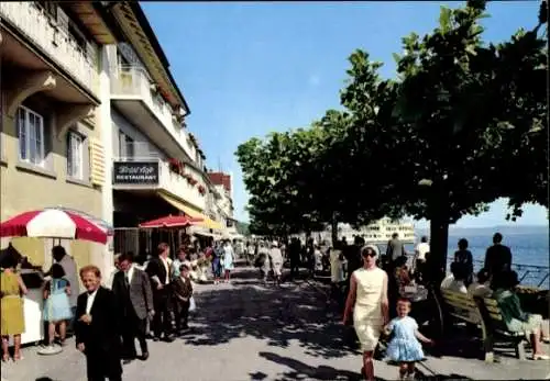 Ak Meersburg am Bodensee, Seestraße, Promenade, Passanten