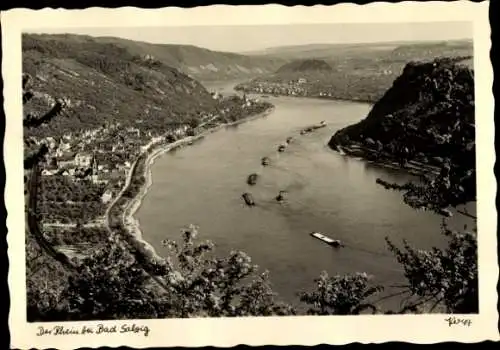 Ak Bad Salzig Boppard am Rhein, Totalansicht